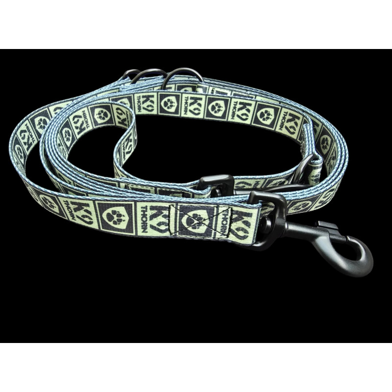 SMYCZ PRZEPINANA Z RĄCZKĄ PRZEDNIĄ I LOGO K9 THORN 255 CM. SMYCZ PRZEPINANA Z RĄCZKĄ PRZEDNIĄ I LOGO K9 THORN 255 CM.