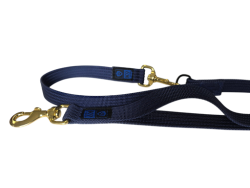 Smycz przepinana z rączką przednią 255 cm - Blue Line