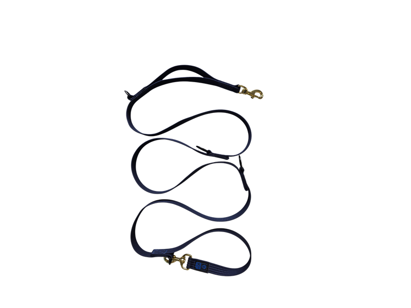 Smycz przepinana z rączką przednią 255 cm - Blue Line