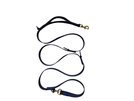 Smycz przepinana z rączką przednią 255 cm - Blue Line