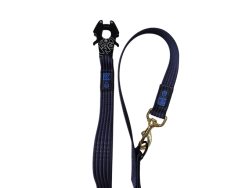 Smycz przepinana z rączką przednią Kong Frog 255 cm - Blue Line